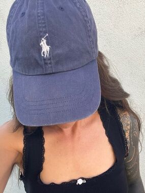 Polo Ralph Lauren classic baseball cap navy blue 100 cotton twill kendall preppy